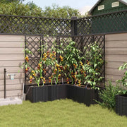 Vaso da giardino 5 pz-Set di 5 Fioriera da Esterno-Contenitore per Piante Nero Acciaio 336553