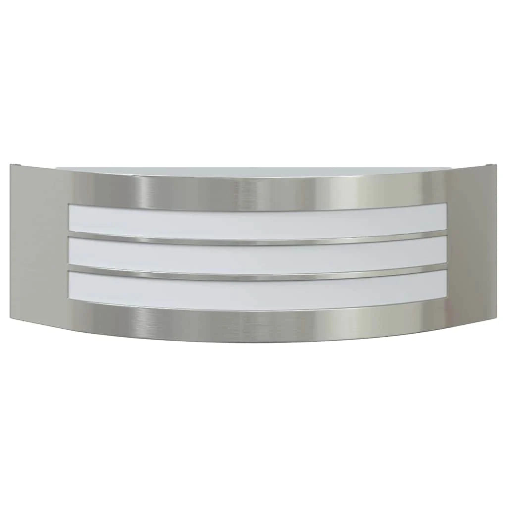 Applique da esterno dal design minimalista 32 x 10 x 10 cm illuminazione durevole acciaio inossidabile argento 02_0056523