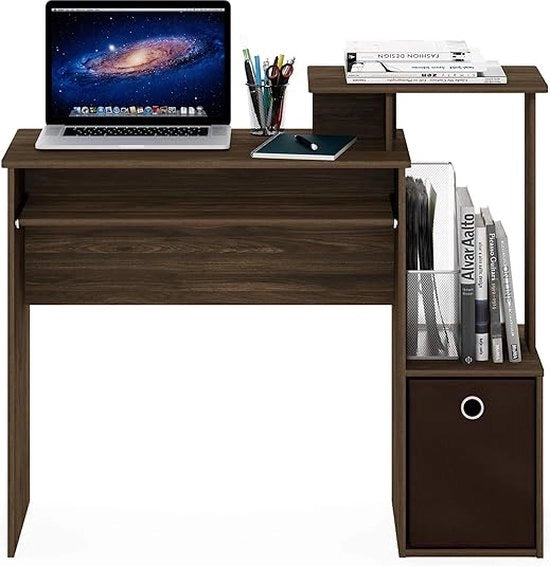Scrivania per Laptop, Scrivania per Studio, Tavolo per Lavoro, Tavolo da Cucina, Tavolo per Gioco, Tavolo in Legno, Dimensioni: 40 x 100 x 86,5 cm