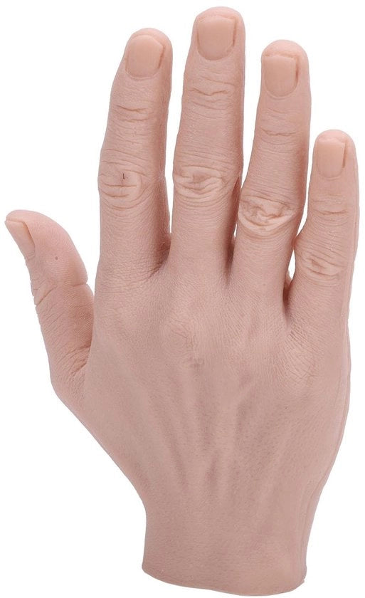 Manichino di Pratica per Inizianti - Mano Realistica - Materiale Silicone - Flessibile - Riciclabile - Adatto per Principianti - Manichino di Mano per Uomini