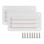 Griglie di Scarico per Ventilazione RV - Ventilazione per RV - Leggero e Compatta - Bianco - Ideale per Barche e Camper - 2 pezzi