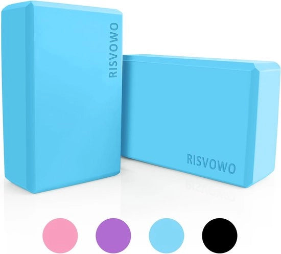 Blocco yoga in schiuma EVA robusta - 2 pezzi - blocco yoga antiscivolo