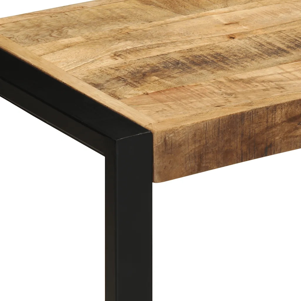 Panca 80x35x45 cm in Legno Massello di Mango Grezzo 4015979