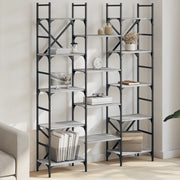 Libreria Grigio Sonoma 127,5x28,5x172,5 cm in Legno Multistratocod mxl 133971