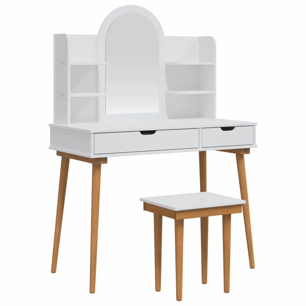 Set Tavolo da Trucco FAUSKE 5 pcs Bianco 100 x 50 x 143 cm 3438598