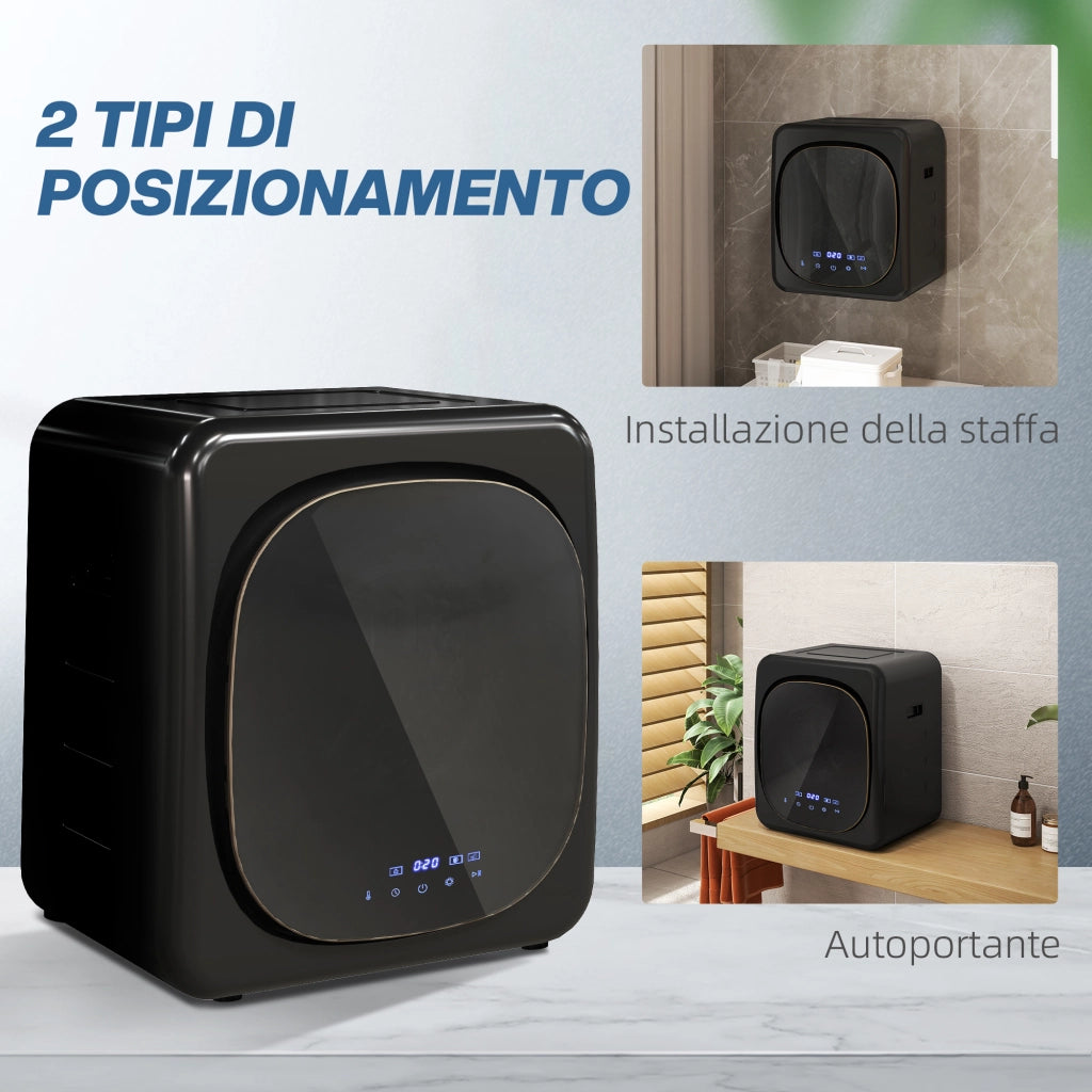 Asciugatrice ad Aria ¨C zephmum ¨C Nero Acciaio Inox 48x40x56 cm