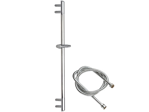 Saliscendi cromato con asta minimale ovale dritta
