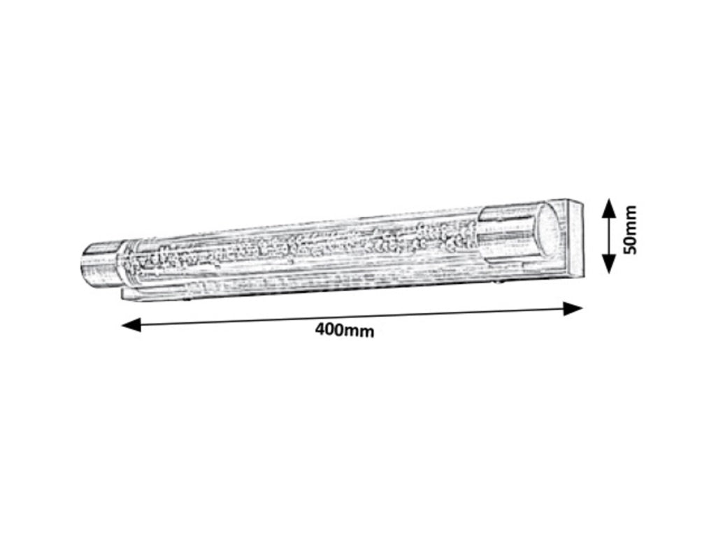 Applique bagno LED 10W cromata Abbey 4000K IP44 Rabalux