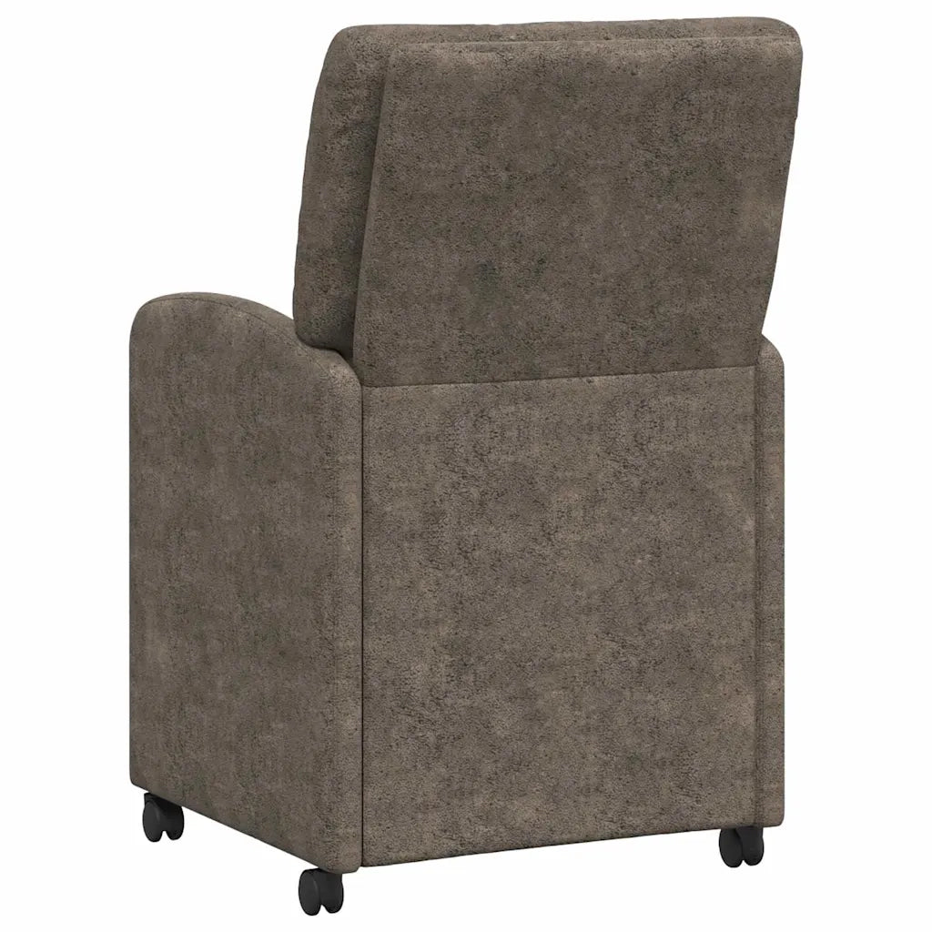 Sedie da Pranzo con Ruote 2 pz | Sedie da cucina Grigio scuro 57 x 67 x 95 cm