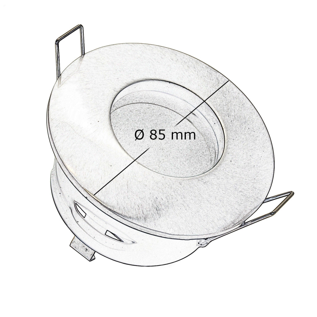 Faretto incasso LED 6W 12V cromoterapia IP65 box doccialampada GU5.3 RGBW RGB 3000K telecomando IR SILVER CROMATO