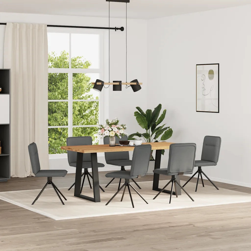 Sedie da Pranzo 6 pz Grigio Scuro in Tessuto 3315603