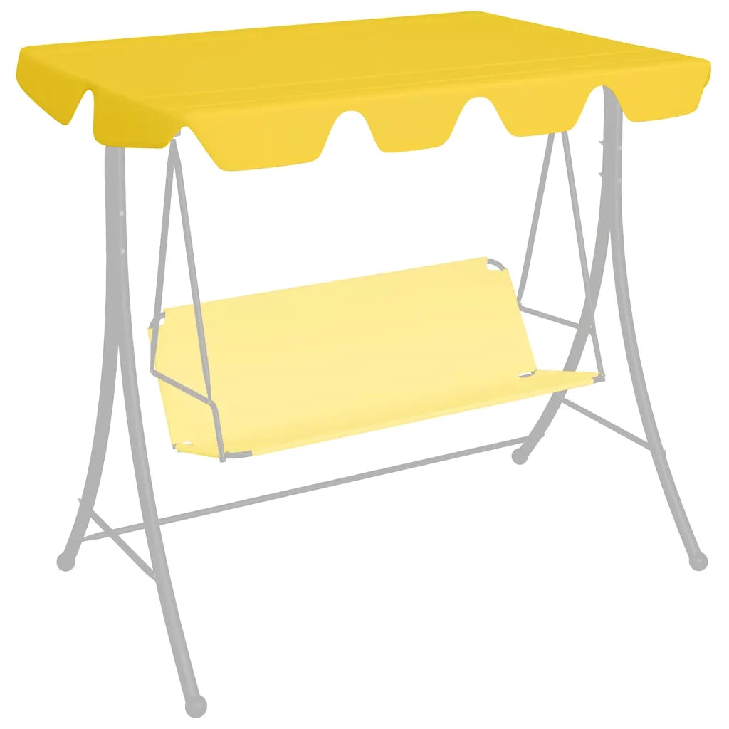 Baldacchino per Dondolo Giardino Giallo 188/168x145/110 cm CFW4891883
