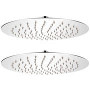 Soffione per Doccia a Pioggia 2pz Acciaio Inossidabile Ã˜ 25 cm cod mxl 78409