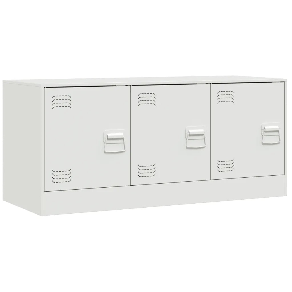 Mobile Porta TV Bianco 99x39x44 cm in Acciaio 841648