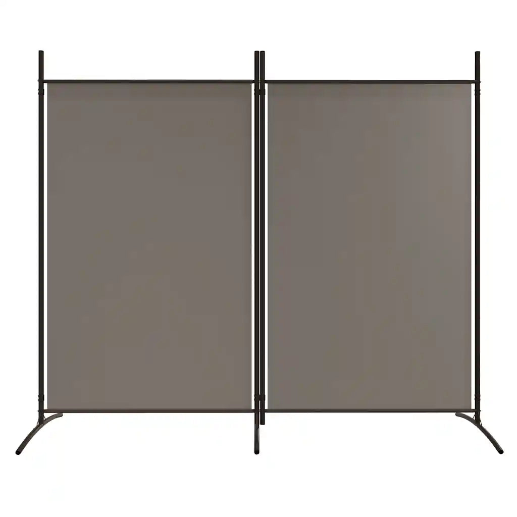 Divisorio a 2 Pannelli Antracite 175x180 cm Tessuto 350260