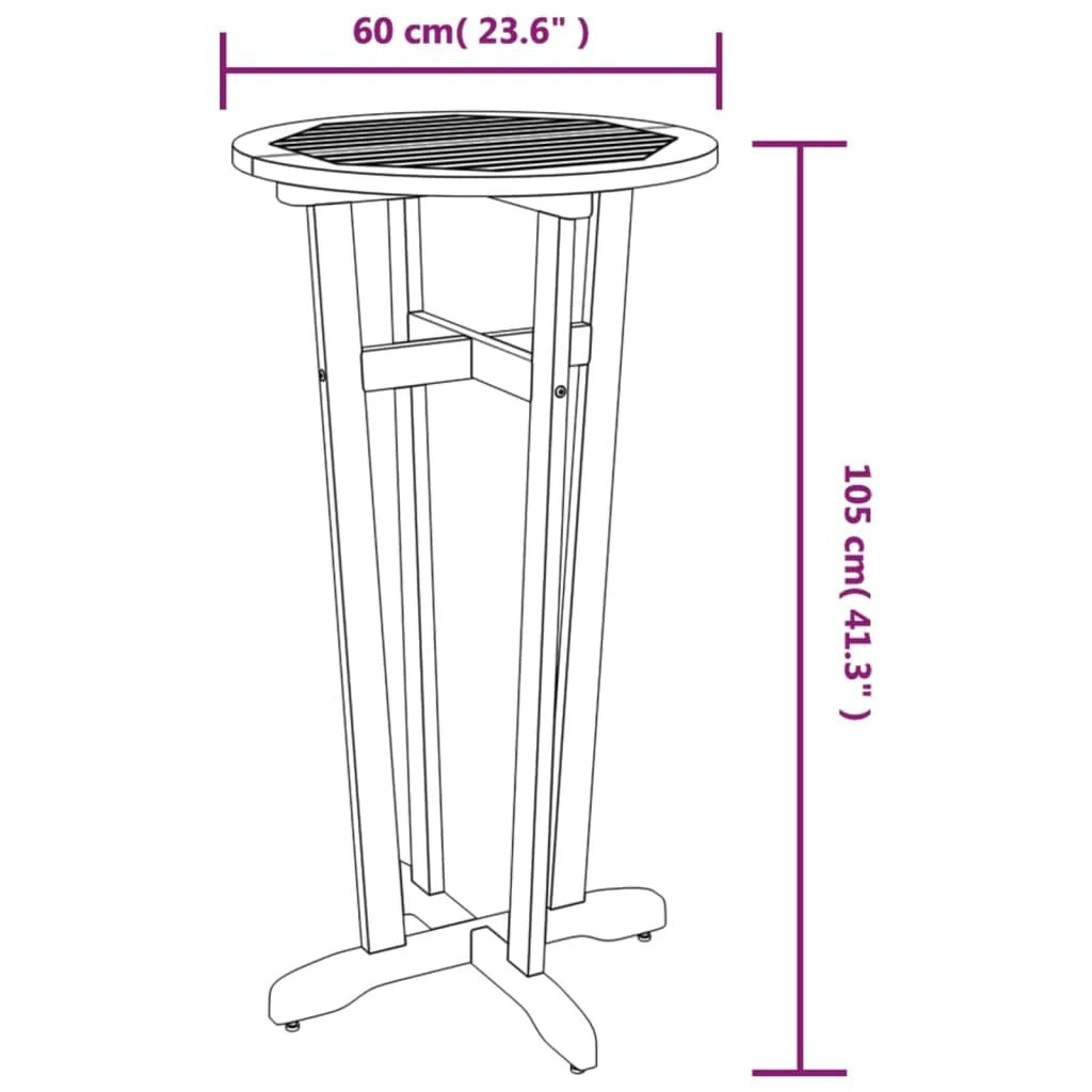 Set da pranzo da giardino per esterni 3 pezzi legno massello di acacia 02_0013594