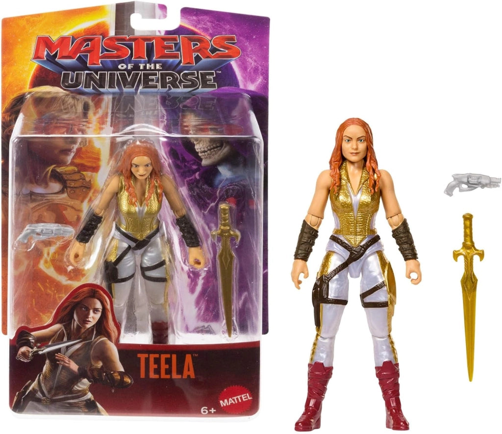 Masters of the Universe - Teela Dea Guerriera, action figure articolata con spada inclusa, ispirata a Camila Mendes dal