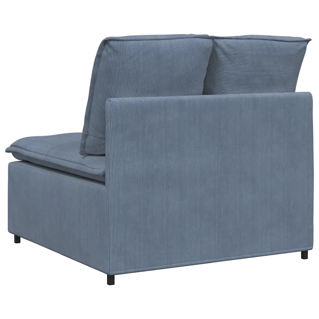 Modulo Centrale Divano Modulare con Cuscini Blu 100 cm CFW5558052