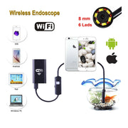 Trade Shop - Telecamera Endoscopica Per Ispezione Wifi Per Smartphone 6 Led Mt Ip67 -
