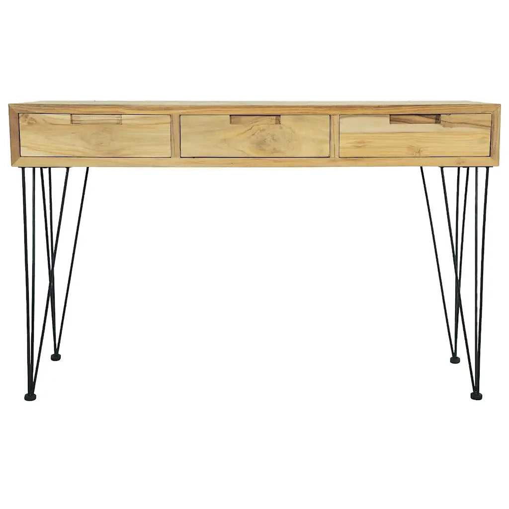 Tavolo Consolle 120x35x76 cm in Legno Massello di Teak cod mxl 18769