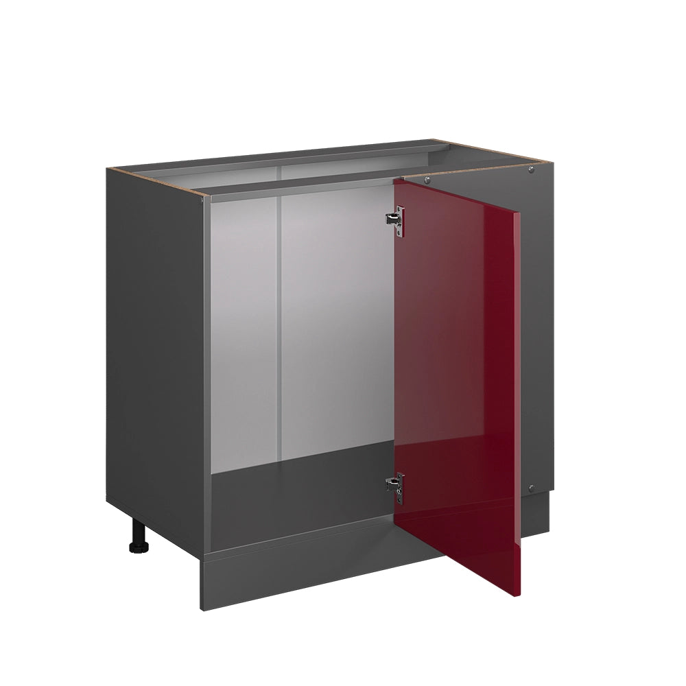 Vicco Mobile ad angolo cucina Rosso lucido 86 cm senza piano di lavoro