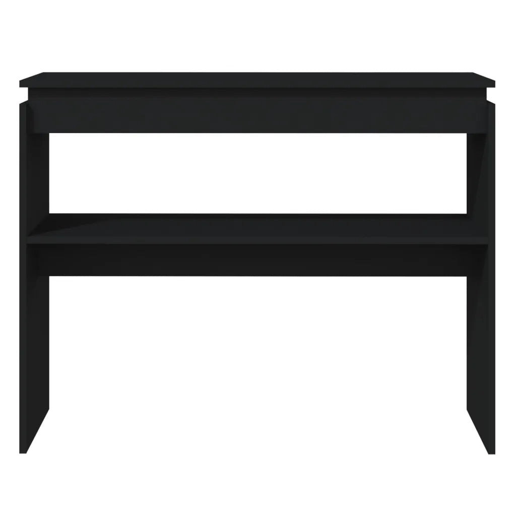 Tavolino Consolle Nero 102x30x80 cm in Legno Multistrato 808324