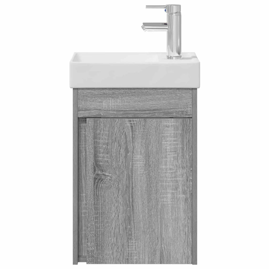 Mobile bagno con rubinetto Sonoma grigio 40,5 x 22,5 x 62 cm