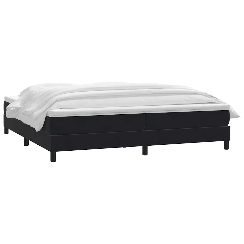 Giroletto a Molle con Materasso Nero 200x220 cm in Velluto 3315989