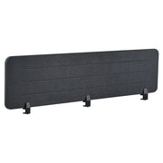 Pannello divisorio Grigio Scuro Copertura in tessuto 180 x 40 cm Schermo acustico Morsetti di montaggio modulari Casa Ufficio