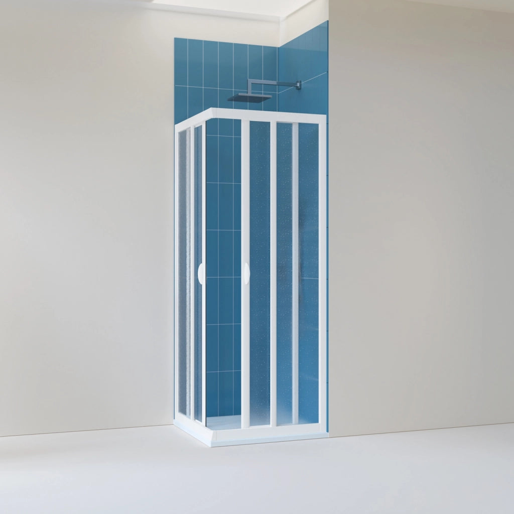 Box doccia Semicircolare 80x80 CM in Acrilico mod. Smart con apertura scorrevole