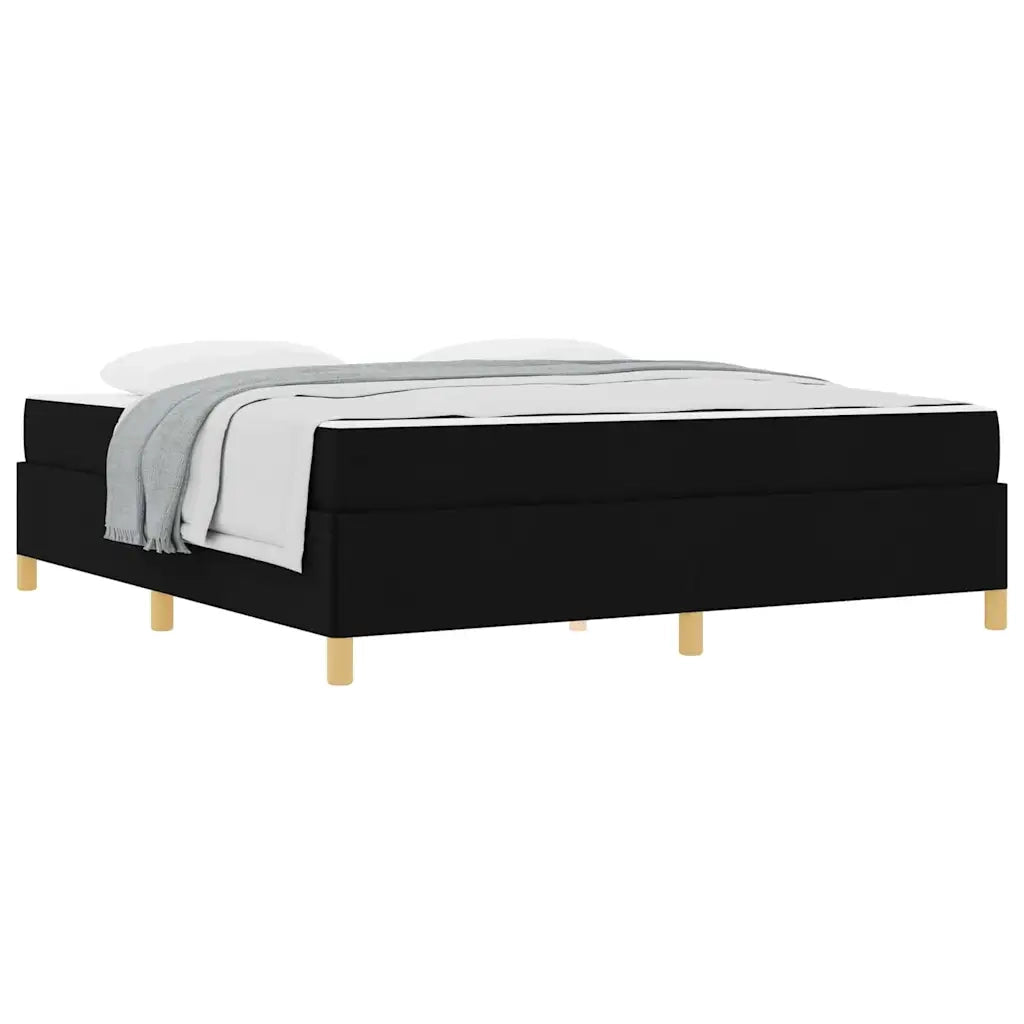 vidaXL Letto a molle Nero e Bianco e Nero 180 x 200 cm Tessuto