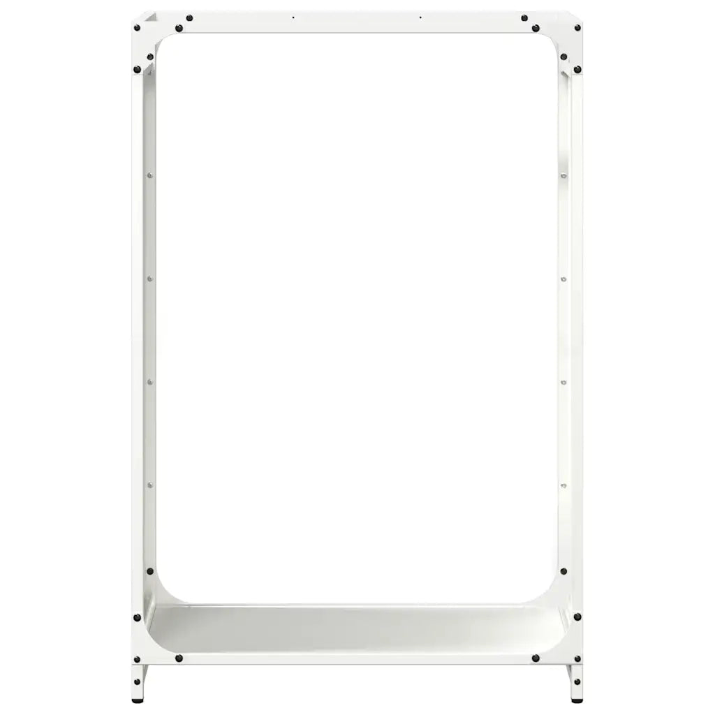 vidaXL Rastrelliera per Legna da Ardere Bianca 60x28x90 cm