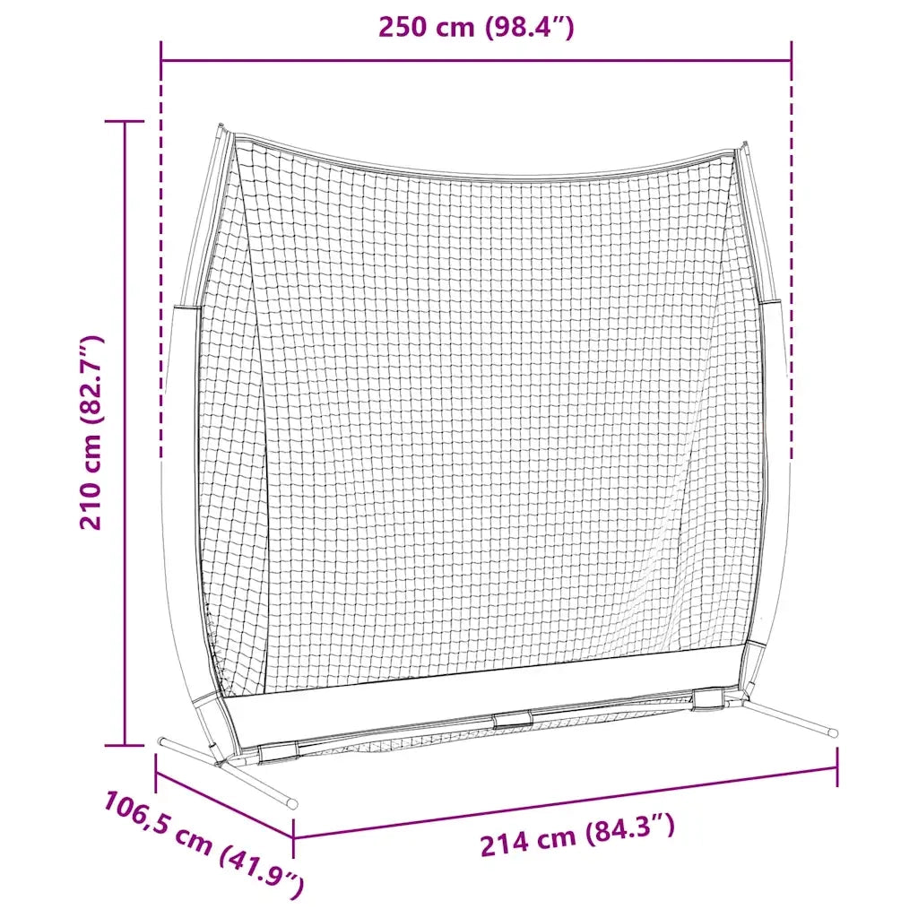 vidaXL Strumenti di allenamento per golf Nero 213 x 213 cm Poliestere