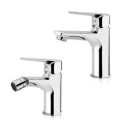 Set miscelatori lavabo e bidet cromati Artis Punta+ piletta inclusa