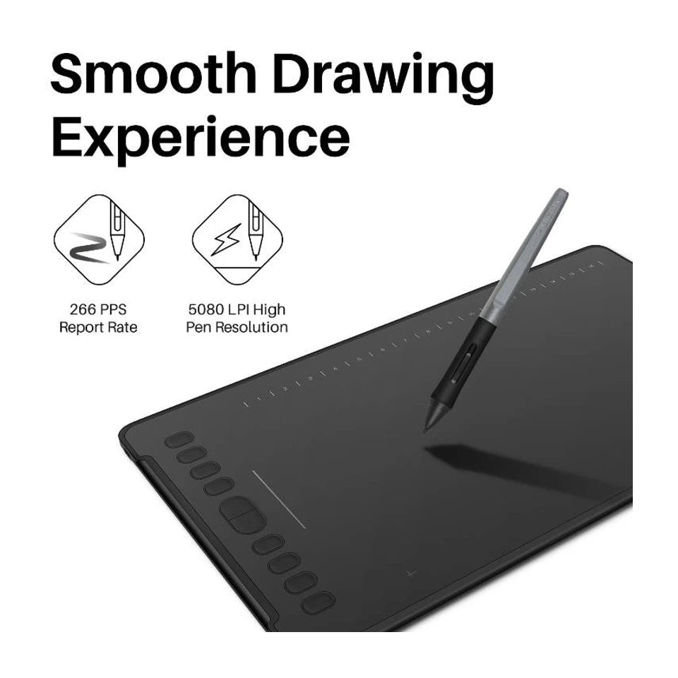 Tavoletta grafica HUION H1161 5080 lpi 279,4 x 174,6 mm USB nera