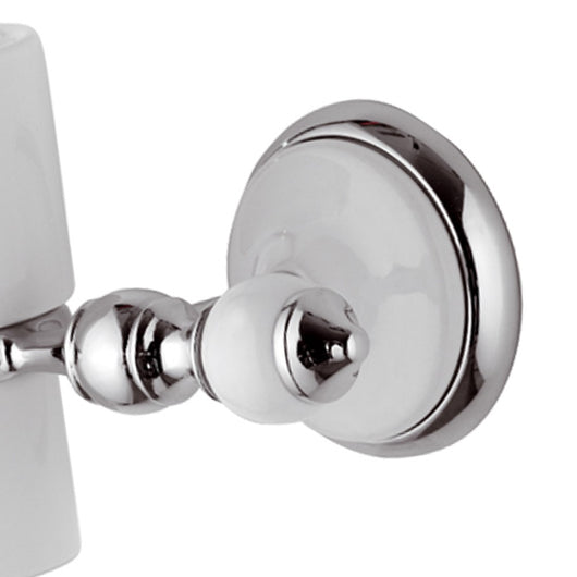 Portabicchiere in ceramica bianco - serie epoca