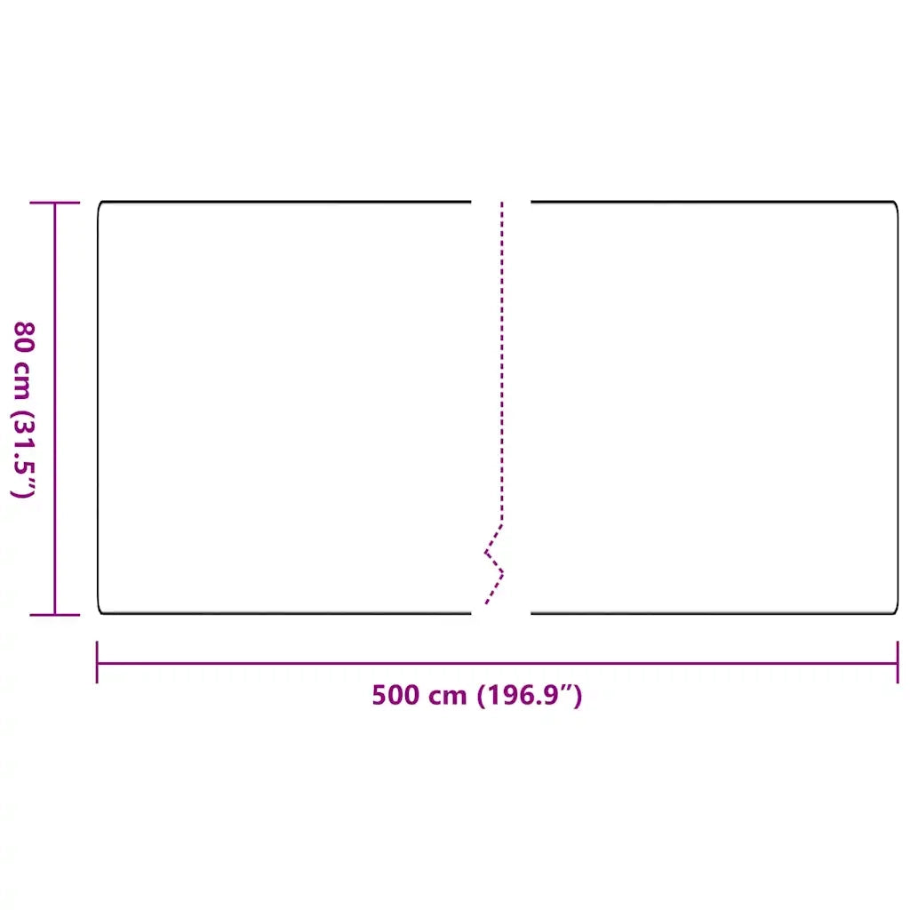 Runner in Moquette Grigio scuro 80 x 500 cm 100% Polipropilene 42011371