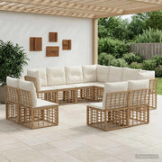 Set di divani da esterno Naturale Poliestere 3437496