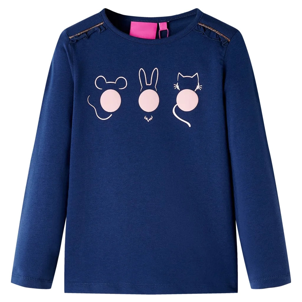 Maglietta da Bambino a Maniche Lunghe Blu Marino 116cod mxl 132275
