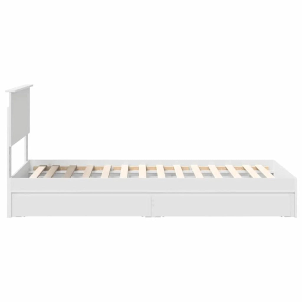 Letto con Contenitore Bianco 90 x 200 cm Legno multistrato 3410833