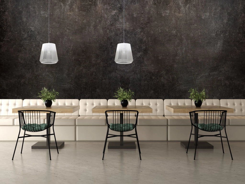 ROYAL-B Sospensione 1 luce in vetro bianco cavo in PVC senza base attacco E27