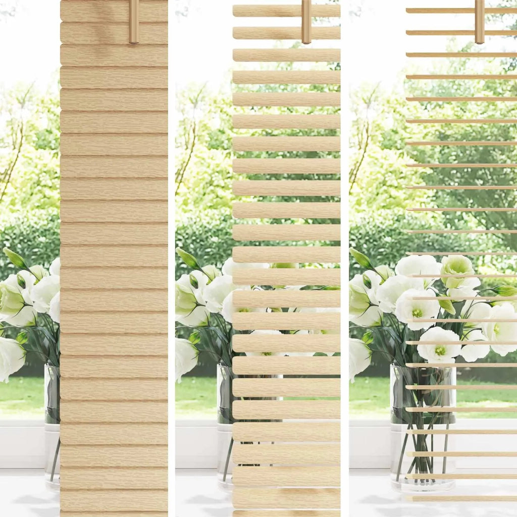 Tenda Veneziana Marrone Chiaro con Motivo 213 x 80 cm PVC 42003775