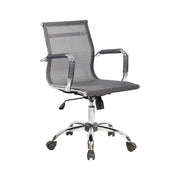 Sedia da ufficio Traversonen\, Poltrona direzionale con braccioli, Sedia ergonomica da ufficio, Grigio, 62x54h92/102 cm