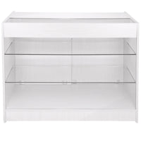 Set Mars con 3 Banconi da Negozio e Reception Bianco Brillante Elegante Solidi