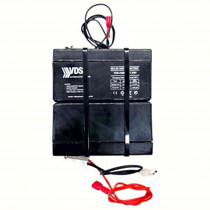 KIT 2 BATTERIE BATTERIA TAMPONE CON CAVI 24 V 2,4 A K024