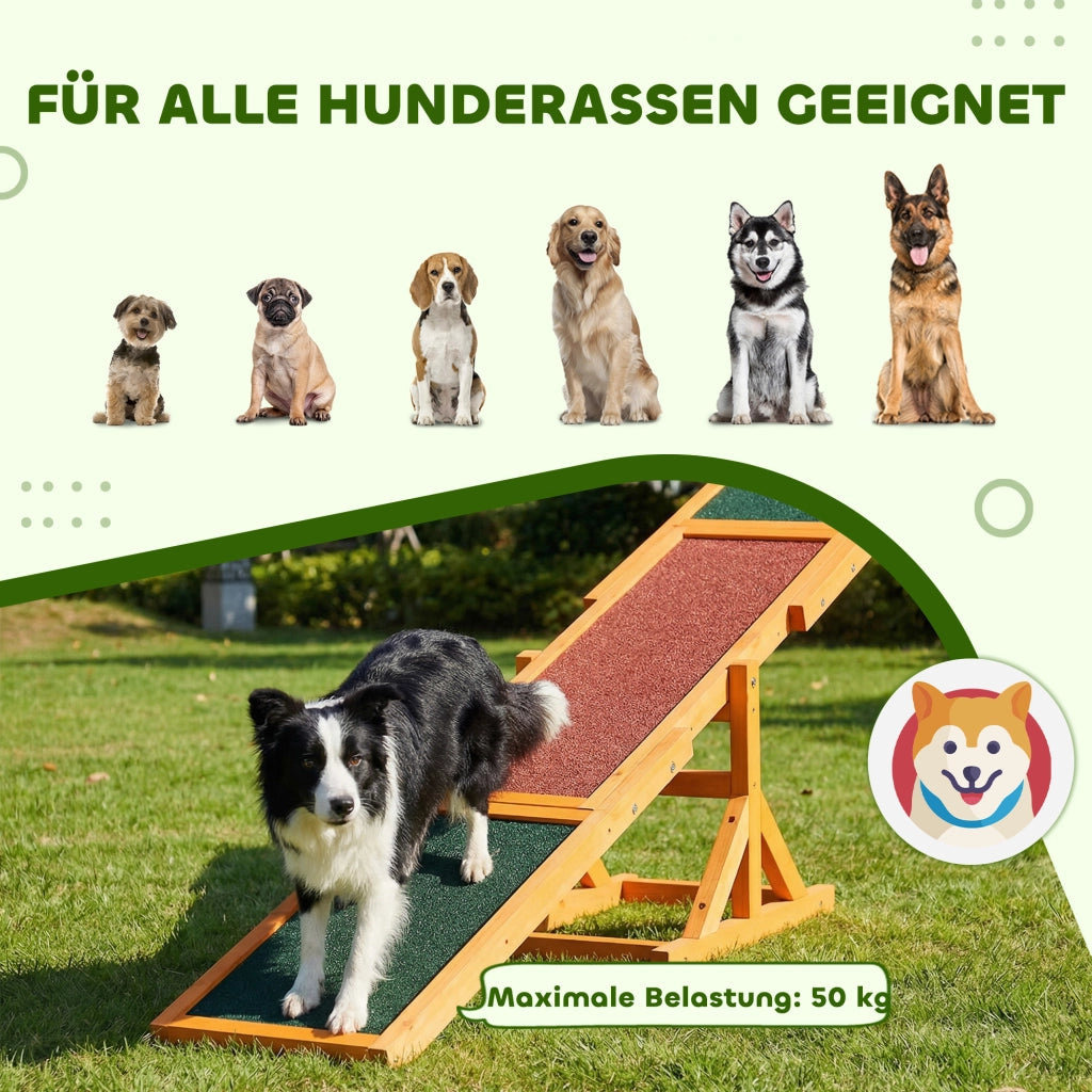 Wobble Board per Agility Canino ¨C zephmum ¨C Grigio, Resina, 180x30x30 cm