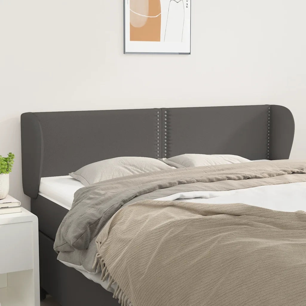 Testiera ad Orecchio Grigio 147x23x78/88 cm in Similpelle 3117098