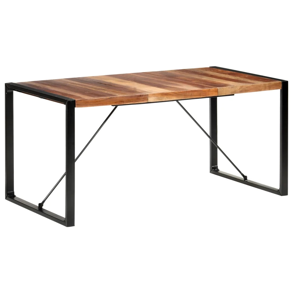 Tavolo da Pranzo 160x80x75 cm Legno Massello Finitura Sheesham cod mxl 16278