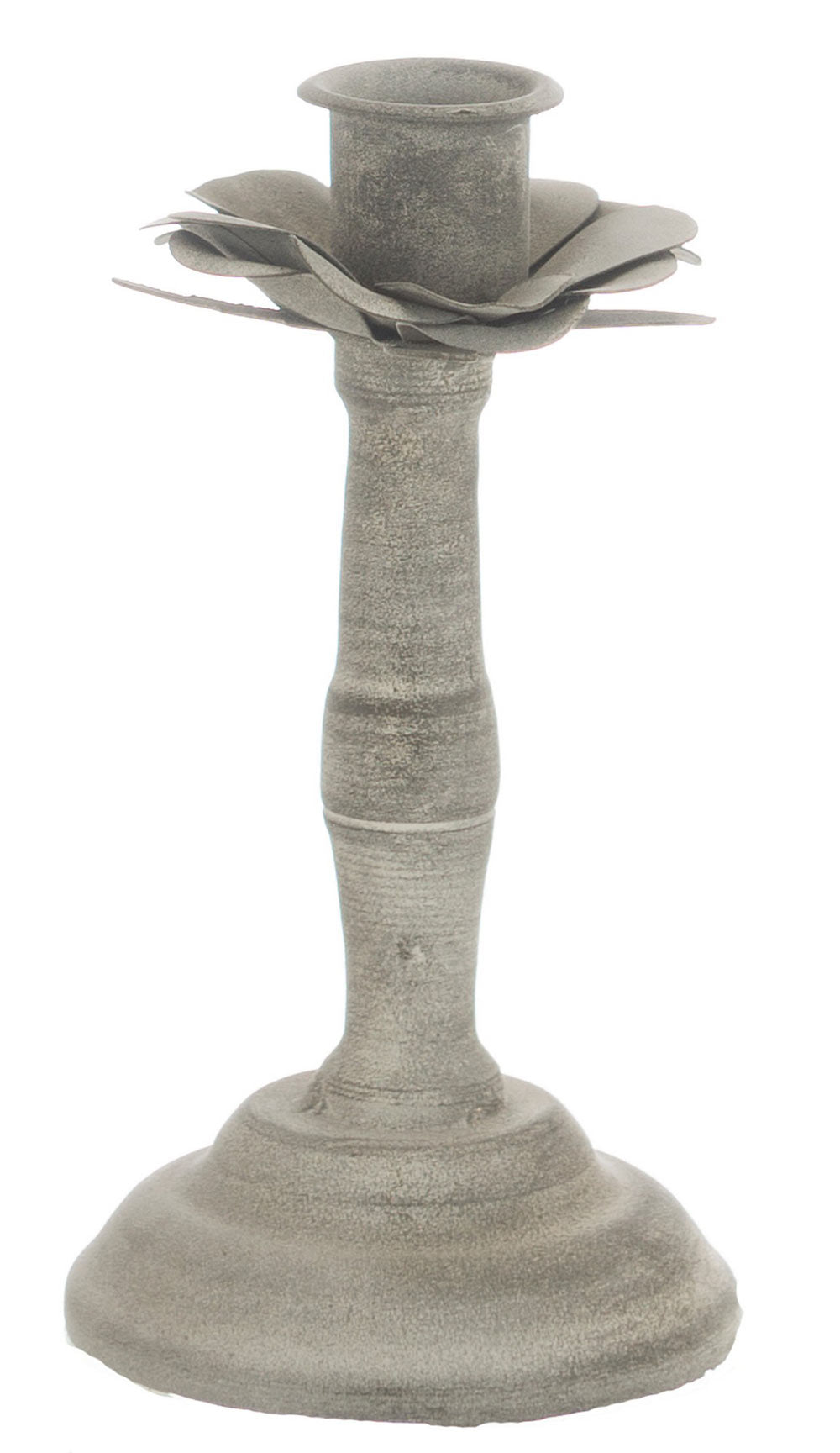 Portacandele in Metallo Anticato Shabby Chic Elegante Blanc Mariclò Dimensioni: Piccolo