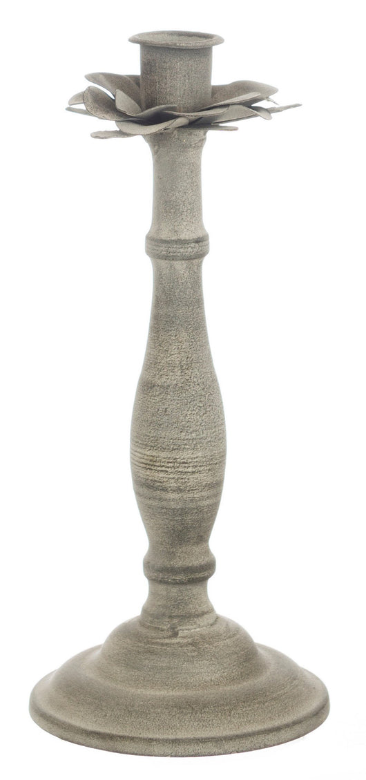 Portacandele in Metallo Anticato Shabby Chic Elegante Blanc Mariclò Dimensioni: Grande